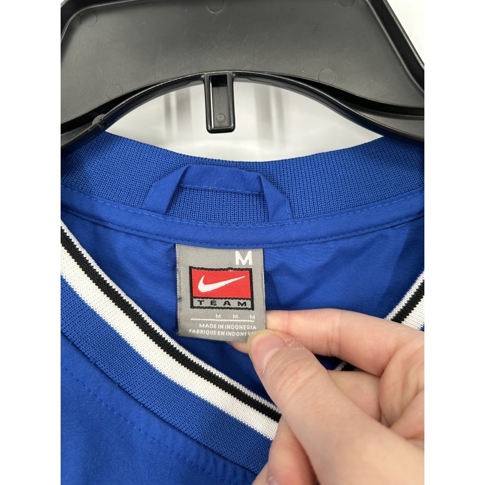 Nike Duke Blue Devils Windbreaker Jacket V Neck Pullover Vintage Center Swoosh - Picture 4 of 6